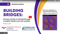 Building Bridges: Success stories in closing the gap in public health and care systems